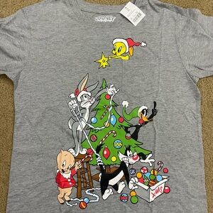 Warner Bros. Looney Tunes Gray christmas Graphic Tee